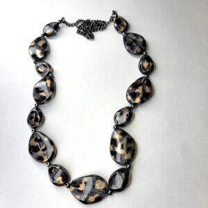 Animal Print Necklace, Casual Necklace, Long Necklace- NEW